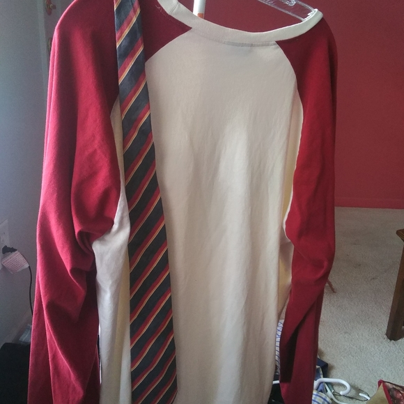 Nautical long sleeve Polo szXL $38+ free silk tie, - Picture 3 of 4